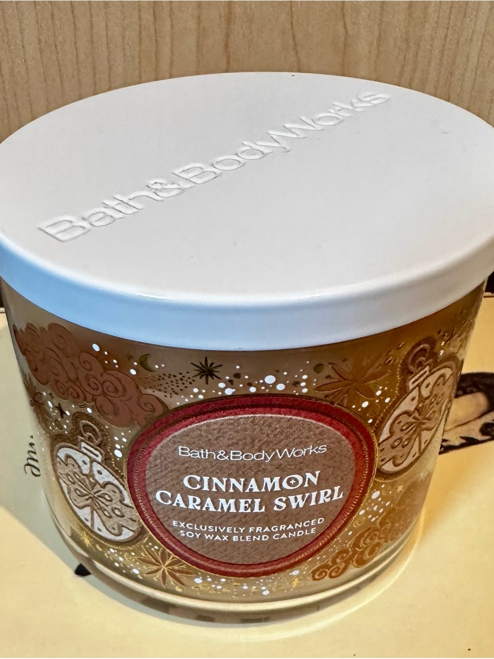 Bath & Body Works Cinnamon Caramel Swirl 3-Wick Scented Candle